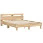 vidaXL Bettgestell mit Kopfteil Sonoma-Eiche 140x190 cm Holzwerkstoff vidaXL Bettgestell mit Kopfteil Sonoma-Eiche 140x190 cm Holzwerkstoff