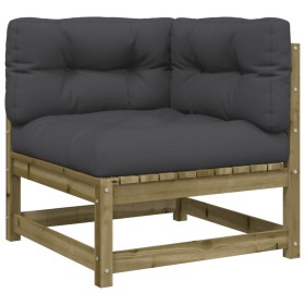 vidaXL Garten-Ecksofa mit Kissen Kiefernholz Imprägniert