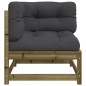 vidaXL Garten-Ecksofa mit Kissen Kiefernholz Imprägniert vidaXL Garten-Ecksofa mit Kissen Kiefernholz Imprägniert