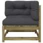 vidaXL Garten-Ecksofa mit Kissen Kiefernholz Imprägniert vidaXL Garten-Ecksofa mit Kissen Kiefernholz Imprägniert