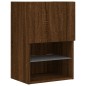 vidaXL 4-tlg. Wohnwand mit LED-Beleuchtung Braun Eiche Holzwerkstoff vidaXL 4-tlg. Wohnwand mit LED-Beleuchtung Braun Eiche Holzwerkstoff