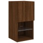vidaXL 4-tlg. Wohnwand mit LED-Beleuchtung Braun Eiche Holzwerkstoff vidaXL 4-tlg. Wohnwand mit LED-Beleuchtung Braun Eiche Holzwerkstoff