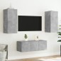 vidaXL 4-tlg. Wohnwand mit LED-Beleuchtung Betongrau Holzwerkstoff vidaXL 4-tlg. Wohnwand mit LED-Beleuchtung Betongrau Holzwerkstoff