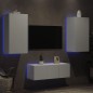 vidaXL 4-tlg. Wohnwand mit LED-Beleuchtung Weiß Holzwerkstoff vidaXL 4-tlg. Wohnwand mit LED-Beleuchtung Weiß Holzwerkstoff