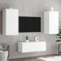 vidaXL 4-tlg. Wohnwand mit LED-Beleuchtung Weiß Holzwerkstoff vidaXL 4-tlg. Wohnwand mit LED-Beleuchtung Weiß Holzwerkstoff