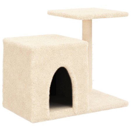 vidaXL Kratzbaum mit Sisal-Kratzsäulen Creme 50,5 cm
