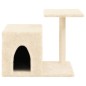 vidaXL Kratzbaum mit Sisal-Kratzsäulen Creme 50,5 cm vidaXL Kratzbaum mit Sisal-Kratzsäulen Creme 50,5 cm