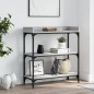vidaXL Konsolentisch mit Ablagen Grau Sonoma 75x30x80 cm vidaXL Konsolentisch mit Ablagen Grau Sonoma 75x30x80 cm