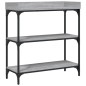vidaXL Konsolentisch mit Ablagen Grau Sonoma 75x30x80 cm vidaXL Konsolentisch mit Ablagen Grau Sonoma 75x30x80 cm