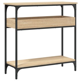 vidaXL Konsolentisch mit Ablage Sonoma-Eiche 75x29x75cm Holzwerkstoff