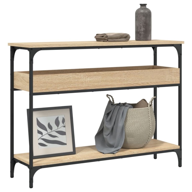 vidaXL Konsolentisch mit Ablage Sonoma-Eiche 100x29x75cm Holzwerkstoff vidaXL Konsolentisch mit Ablage Sonoma-Eiche 100x29x75cm Holzwerkstoff