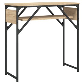 vidaXL Konsolentisch mit Ablage Sonoma-Eiche 75x30x75cm Holzwerkstoff