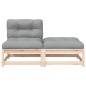 vidaXL Gartensofa ohne Armlehnen mit Kissen und Hocker vidaXL Gartensofa ohne Armlehnen mit Kissen und Hocker