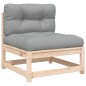 vidaXL Gartensofa ohne Armlehnen mit Kissen und Hocker vidaXL Gartensofa ohne Armlehnen mit Kissen und Hocker