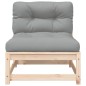 vidaXL Gartensofa ohne Armlehnen mit Kissen und Hocker vidaXL Gartensofa ohne Armlehnen mit Kissen und Hocker