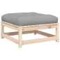 vidaXL Gartensofa ohne Armlehnen mit Kissen und Hocker vidaXL Gartensofa ohne Armlehnen mit Kissen und Hocker
