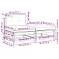 vidaXL Gartensofa ohne Armlehnen mit Kissen und Hocker vidaXL Gartensofa ohne Armlehnen mit Kissen und Hocker