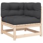 vidaXL Garten-Ecksofa mit Kissen Massivholz Kiefer vidaXL Garten-Ecksofa mit Kissen Massivholz Kiefer