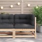 vidaXL Garten-Ecksofa mit Kissen Massivholz Kiefer vidaXL Garten-Ecksofa mit Kissen Massivholz Kiefer
