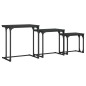 vidaXL Satztische 3 Stk. Schwarz Holzwerkstoff vidaXL Satztische 3 Stk. Schwarz Holzwerkstoff