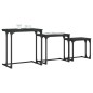 vidaXL Satztische 3 Stk. Schwarz Holzwerkstoff vidaXL Satztische 3 Stk. Schwarz Holzwerkstoff