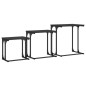 vidaXL Satztische 3 Stk. Schwarz Holzwerkstoff vidaXL Satztische 3 Stk. Schwarz Holzwerkstoff