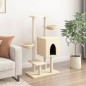 vidaXL Kratzbaum mit Sisal-Kratzsäulen Creme 117 cm vidaXL Kratzbaum mit Sisal-Kratzsäulen Creme 117 cm