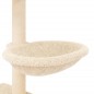 vidaXL Kratzbaum mit Sisal-Kratzsäulen Creme 117 cm vidaXL Kratzbaum mit Sisal-Kratzsäulen Creme 117 cm