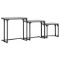 vidaXL Satztische 3 Stk. Grau Sonoma Holzwerkstoff vidaXL Satztische 3 Stk. Grau Sonoma Holzwerkstoff