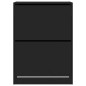 vidaXL Schuhschrank mit 2 Klappen Schwarz 80x42x108 cm vidaXL Schuhschrank mit 2 Klappen Schwarz 80x42x108 cm