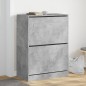 vidaXL Schuhschrank mit 2 Klappen Betongrau 80x42x108 cm vidaXL Schuhschrank mit 2 Klappen Betongrau 80x42x108 cm