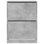 vidaXL Schuhschrank mit 2 Klappen Betongrau 80x42x108 cm vidaXL Schuhschrank mit 2 Klappen Betongrau 80x42x108 cm