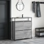 vidaXL Schuhschrank mit 4 Klappen Grau Sonoma 100x34x112 cm vidaXL Schuhschrank mit 4 Klappen Grau Sonoma 100x34x112 cm