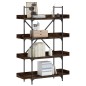 vidaXL Bücherregal 4 Böden Räuchereiche 100x33x145,5 cm Holzwerkstoff vidaXL Bücherregal 4 Böden Räuchereiche 100x33x145,5 cm Holzwerkstoff