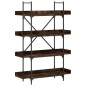 vidaXL Bücherregal 4 Böden Räuchereiche 100x33x145,5 cm Holzwerkstoff vidaXL Bücherregal 4 Böden Räuchereiche 100x33x145,5 cm Holzwerkstoff