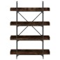 vidaXL Bücherregal 4 Böden Räuchereiche 100x33x145,5 cm Holzwerkstoff vidaXL Bücherregal 4 Böden Räuchereiche 100x33x145,5 cm Holzwerkstoff