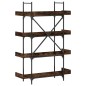 vidaXL Bücherregal 4 Böden Räuchereiche 100x33x145,5 cm Holzwerkstoff vidaXL Bücherregal 4 Böden Räuchereiche 100x33x145,5 cm Holzwerkstoff