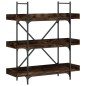 vidaXL Bücherregal 3 Böden Räuchereiche 100x33x108,5 cm Holzwerkstoff vidaXL Bücherregal 3 Böden Räuchereiche 100x33x108,5 cm Holzwerkstoff