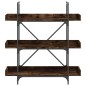 vidaXL Bücherregal 3 Böden Räuchereiche 100x33x108,5 cm Holzwerkstoff vidaXL Bücherregal 3 Böden Räuchereiche 100x33x108,5 cm Holzwerkstoff