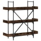 vidaXL Bücherregal 3 Böden Räuchereiche 100x33x108,5 cm Holzwerkstoff vidaXL Bücherregal 3 Böden Räuchereiche 100x33x108,5 cm Holzwerkstoff