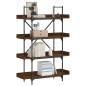 vidaXL Bücherregal 4 Böden Braun Eiche-Optik 100x33x145,5 cm vidaXL Bücherregal 4 Böden Braun Eiche-Optik 100x33x145,5 cm