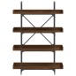 vidaXL Bücherregal 4 Böden Braun Eiche-Optik 100x33x145,5 cm vidaXL Bücherregal 4 Böden Braun Eiche-Optik 100x33x145,5 cm