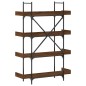 vidaXL Bücherregal 4 Böden Braun Eiche-Optik 100x33x145,5 cm vidaXL Bücherregal 4 Böden Braun Eiche-Optik 100x33x145,5 cm