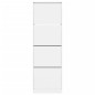 vidaXL Schuhschrank mit 4 Klappen Weiß 60x34x187,5 cm vidaXL Schuhschrank mit 4 Klappen Weiß 60x34x187,5 cm