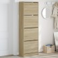 vidaXL Schuhschrank mit 4 Klappen Sonoma-Eiche 60x34x187,5 cm vidaXL Schuhschrank mit 4 Klappen Sonoma-Eiche 60x34x187,5 cm