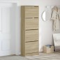 vidaXL Schuhschrank mit 4 Klappen Sonoma-Eiche 60x34x187,5 cm vidaXL Schuhschrank mit 4 Klappen Sonoma-Eiche 60x34x187,5 cm