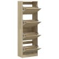 vidaXL Schuhschrank mit 4 Klappen Sonoma-Eiche 60x34x187,5 cm vidaXL Schuhschrank mit 4 Klappen Sonoma-Eiche 60x34x187,5 cm