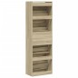 vidaXL Schuhschrank mit 4 Klappen Sonoma-Eiche 60x34x187,5 cm vidaXL Schuhschrank mit 4 Klappen Sonoma-Eiche 60x34x187,5 cm