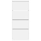 vidaXL Schuhschrank mit 4 Klappen Weiß 80x34x187,5 cm vidaXL Schuhschrank mit 4 Klappen Weiß 80x34x187,5 cm
