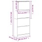 vidaXL Schuhschrank mit 4 Klappen Weiß 80x34x187,5 cm vidaXL Schuhschrank mit 4 Klappen Weiß 80x34x187,5 cm